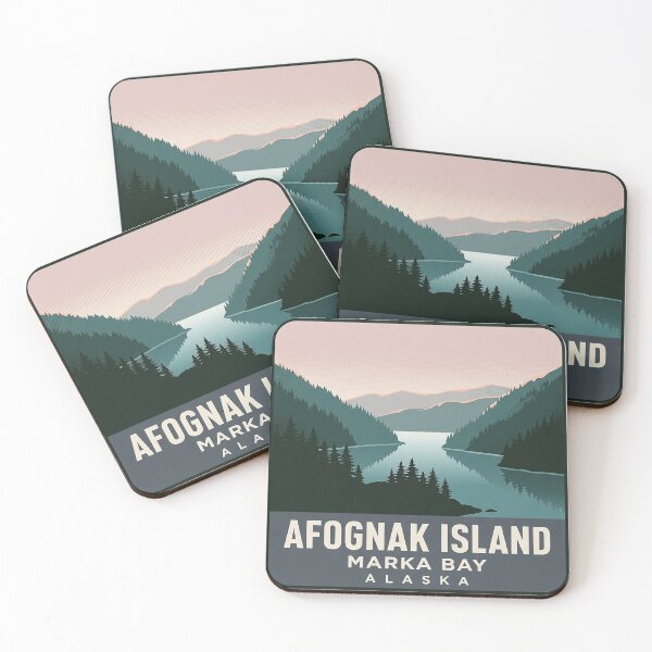Item preview, Marka Bay Afognak Island Alaska Dawn Sticker designed and sold by DetourDgn.