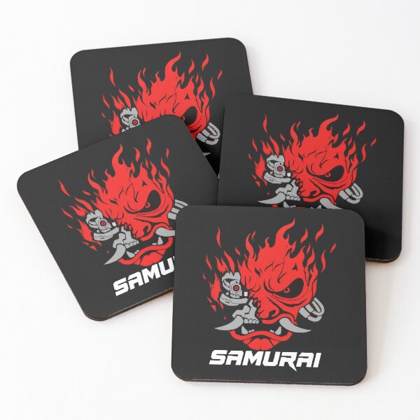Artikelvorschau, Cyberpunk Samurai Mask Flames entworfen und verkauft von Frisanto.
