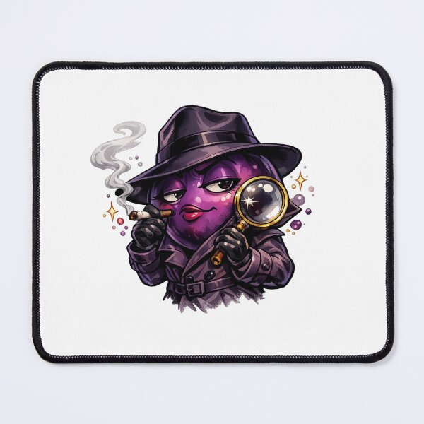 Item preview, Detective Grape Pastel Kawaii Noir Fruit Art designed and sold by Sommium .