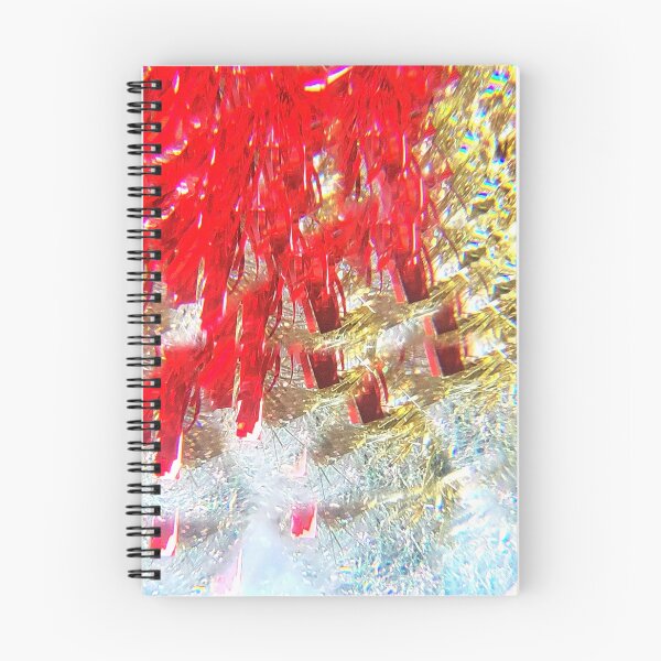 Item preview, Red & Gold Holiday Tinsel Kaleidoscope  - Festive Christmas & New Year Abstract Art designed and sold by ElionSolis.