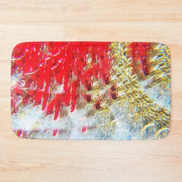 Item preview, Red & Gold Holiday Tinsel Kaleidoscope  - Festive Christmas & New Year Abstract Art designed and sold by ElionSolis.