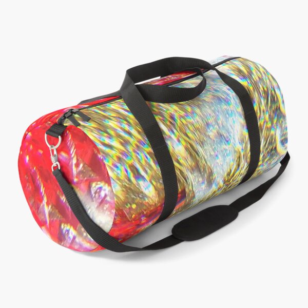 Item preview, Red & Gold Holiday Tinsel Kaleidoscope  - Festive Christmas & New Year Abstract Art designed and sold by ElionSolis.