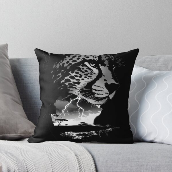 Item preview, Cheetah Storm in Black and White designed and sold by KinoDesign.