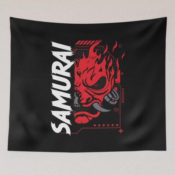Item preview, Samurai Oni Mask Cyberpunk Flame  designed and sold by Frisanto.