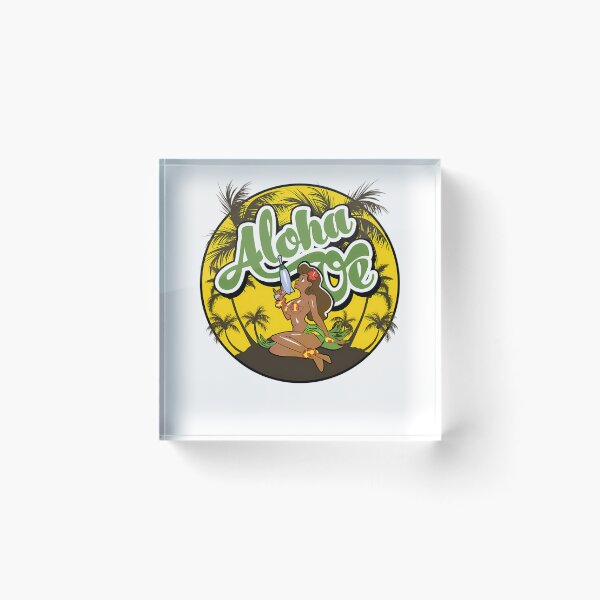 Item preview, Hula Girl Raygun Tropical Sunset Palms designed and sold by JevonCrist.