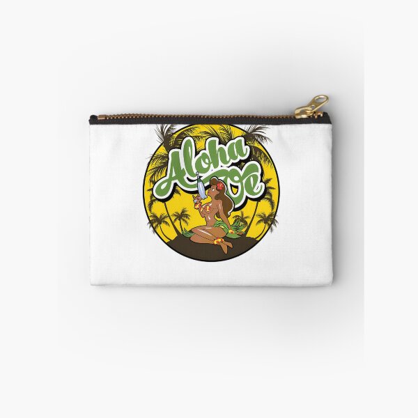Item preview, Hula Girl Raygun Tropical Sunset Palms designed and sold by JevonCrist.