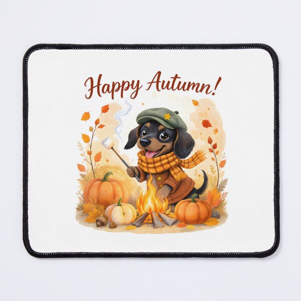Item preview, Adorable dachshund Fall Art designed and sold by Kedspicedesign.