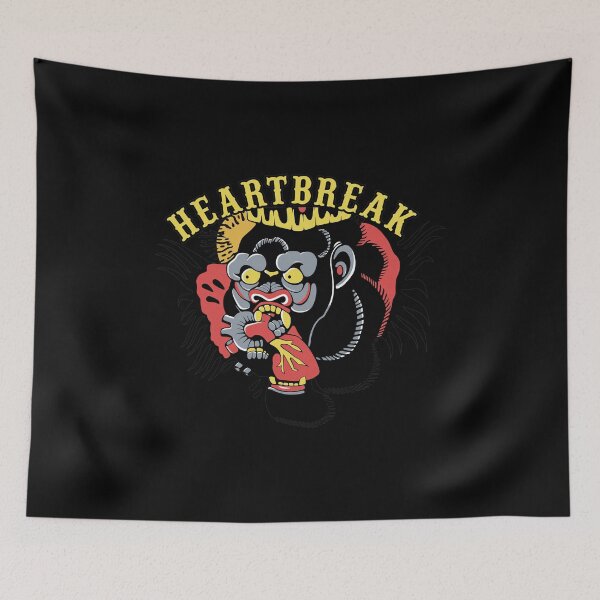 Item preview, Crowned Gorilla Eating Heart Tattoo Art designed and sold by BRRMAN.