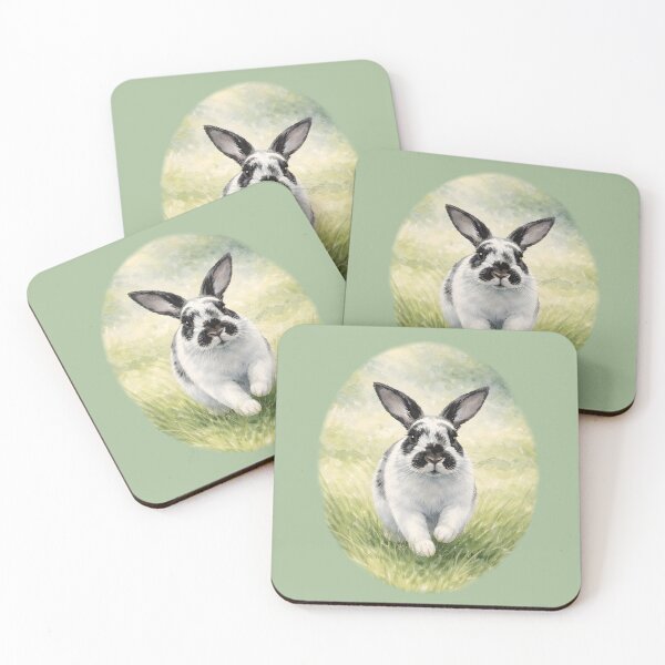 Item preview, Watercolor Bunny Running Through Meadow designed and sold by blankTeeShirt.