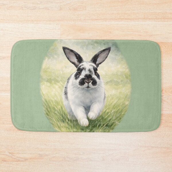 Item preview, Watercolor Bunny Running Through Meadow designed and sold by blankTeeShirt.