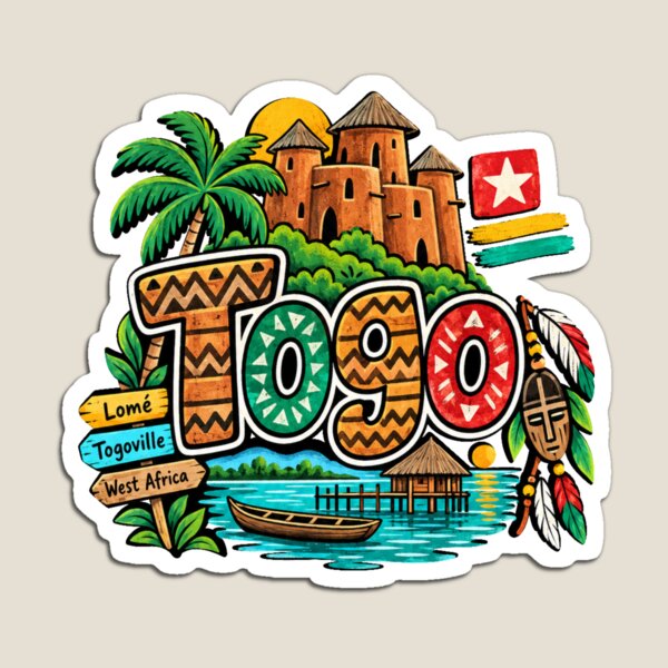 Item preview, Hand Drawn Togo Travel Souvenir Landmark Gift designed and sold by MichaeIRellov.