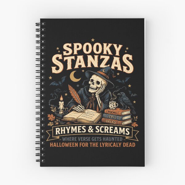 Item preview, Spooky Stanzas Skeleton Poet Typography for Writers designed and sold by AubreeWu.