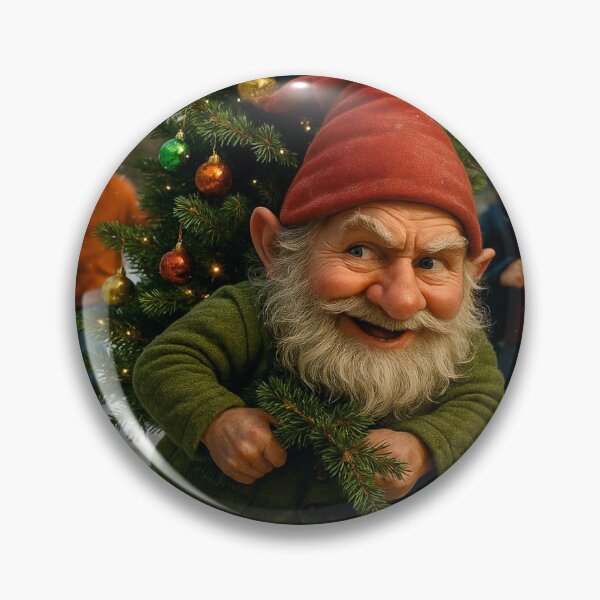 Item preview, Funny Gnome Stealing Christmas Tree Running from Kids designed and sold by 70Marat70.