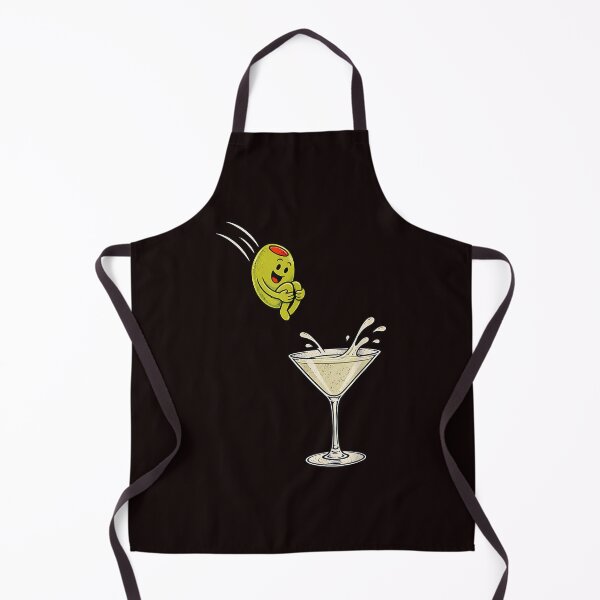 Item preview, Funny Olive Jumping Into Martini Cocktail designed and sold by ImeldaSparks.