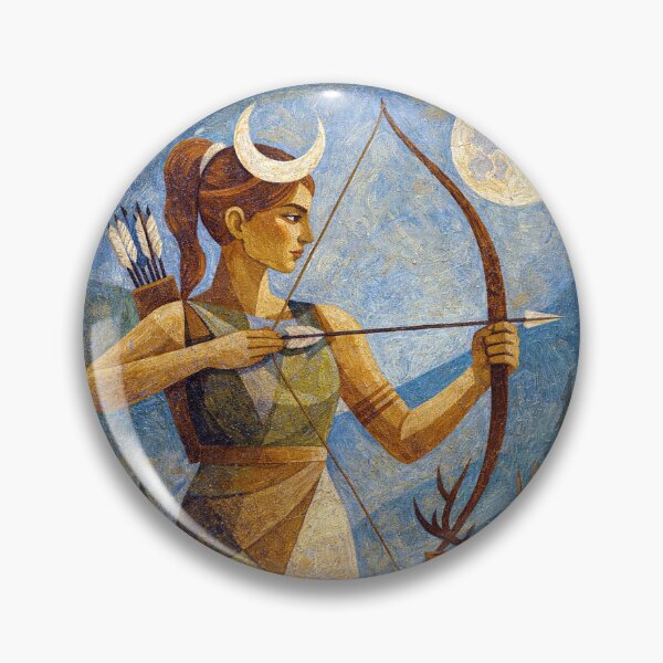 Item preview, Artemis Painting – Greek Moon Goddess and Divine Huntress designed and sold by GalleryKauffeld.