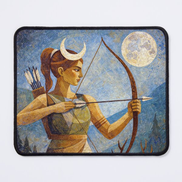 Item preview, Artemis Painting – Greek Moon Goddess and Divine Huntress designed and sold by GalleryKauffeld.