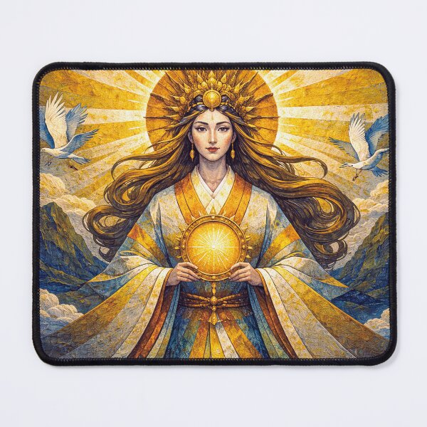 Item preview, Amaterasu – A Japanese Sun Goddess Painting designed and sold by GalleryKauffeld.