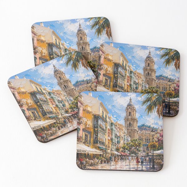 Item preview, A painting of Malaga, Spain – A Beautiful city in Europe. designed and sold by GalleryKauffeld.