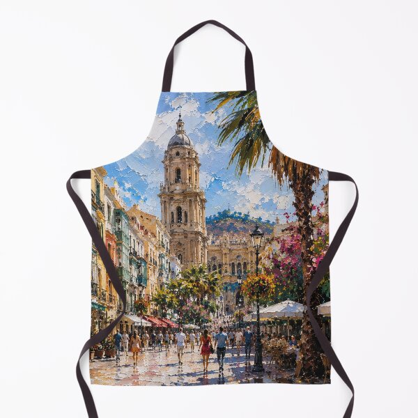 Item preview, A painting of Malaga, Spain – A Beautiful city in Europe. designed and sold by GalleryKauffeld.