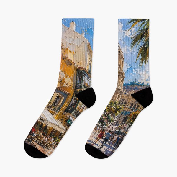 Item preview, A painting of Malaga, Spain – A Beautiful city in Europe. designed and sold by GalleryKauffeld.