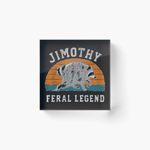 Item preview, Funny Jimothy Feral Legend Raccoon Retro Sunset designed and sold by Studio Bootleg.