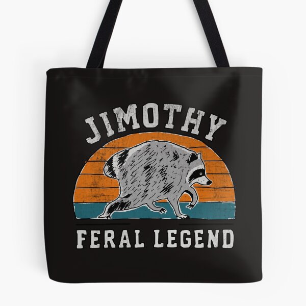 Item preview, Funny Jimothy Feral Legend Raccoon Retro Sunset designed and sold by Studio Bootleg.