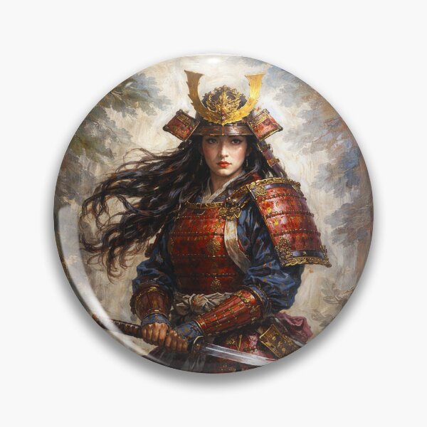 Item preview, The Samurai Woman – Japanese Warrior Painting designed and sold by GalleryKauffeld.