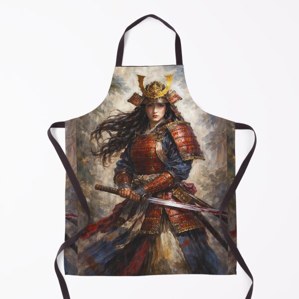 Item preview, The Samurai Woman – Japanese Warrior Painting designed and sold by GalleryKauffeld.