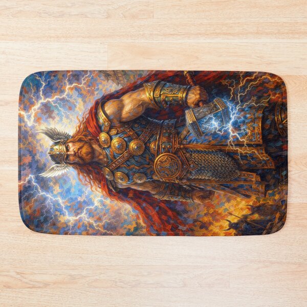 Item preview, Thor – God of Thunder Painting designed and sold by GalleryKauffeld.