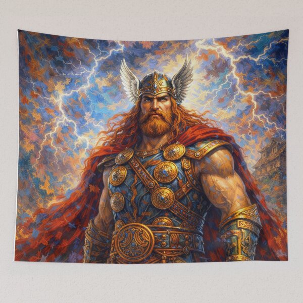 Item preview, Thor – God of Thunder Painting designed and sold by GalleryKauffeld.