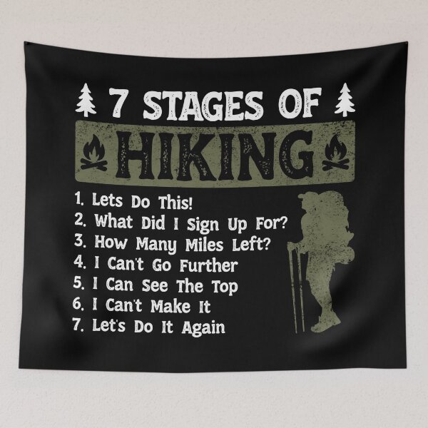 Item preview, 7 Stages of Hiking Funny Hikers designed and sold by LounisArt.