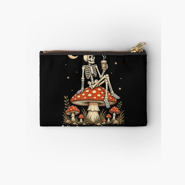 Item preview, Full of Rage and Whimsy Skeleton Mushroom Halloween Cottagecore designed and sold by nryum.