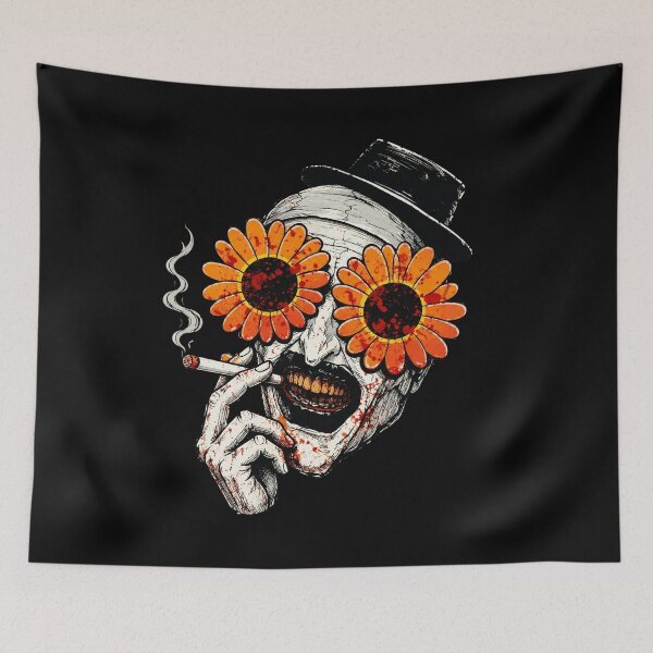 Item preview, Art The Clown Sunflower Glasses For Horror Fans designed and sold by AubreeWu.