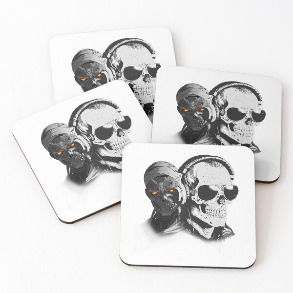 Item preview, Skull Art T-Shirt Design Skull With Headphones designed and sold by teeteeworldc.