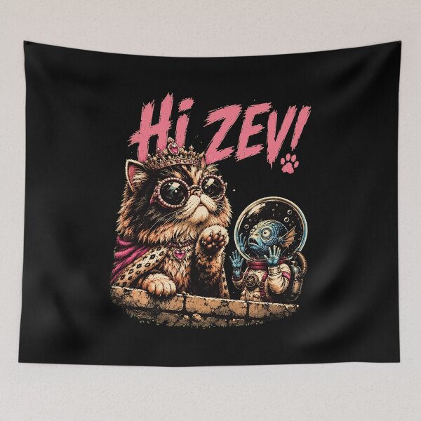 Item preview, Retro Cat King Astronaut Fish  designed and sold by lijahhokoren.