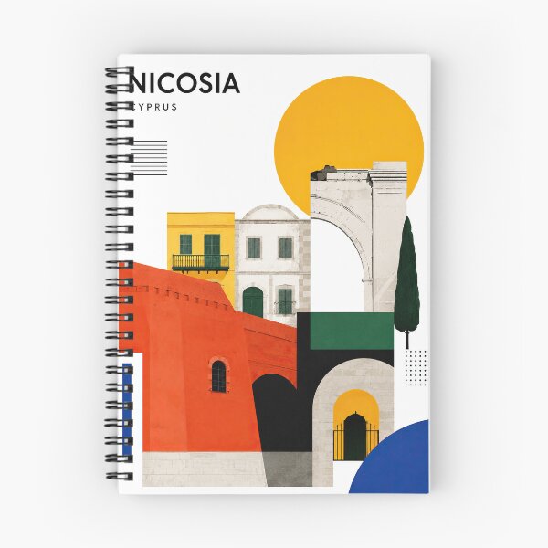 Item preview, Geometric architectural collage of Nicosia, Cyprus featuring his designed and sold by ckybe.