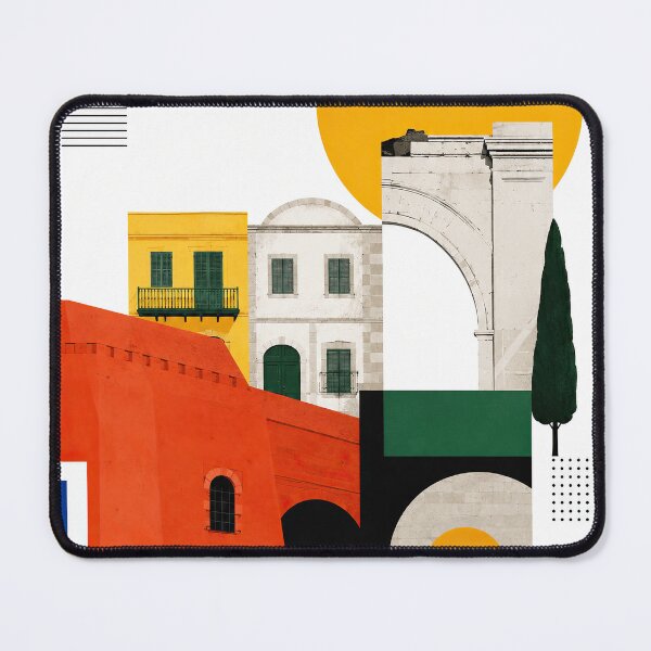 Item preview, Geometric architectural collage of Nicosia, Cyprus featuring his designed and sold by ckybe.