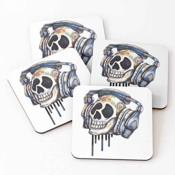 Item preview, Skull With Headphones  designed and sold by teeteeworldc.