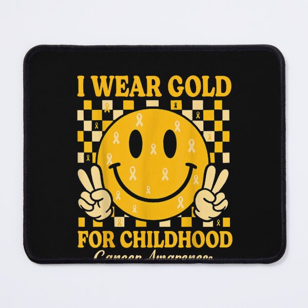 Item preview, Retro I Wear Gold for Childhood Cancer Awareness Gold Ribbon designed and sold by DienesAngele.