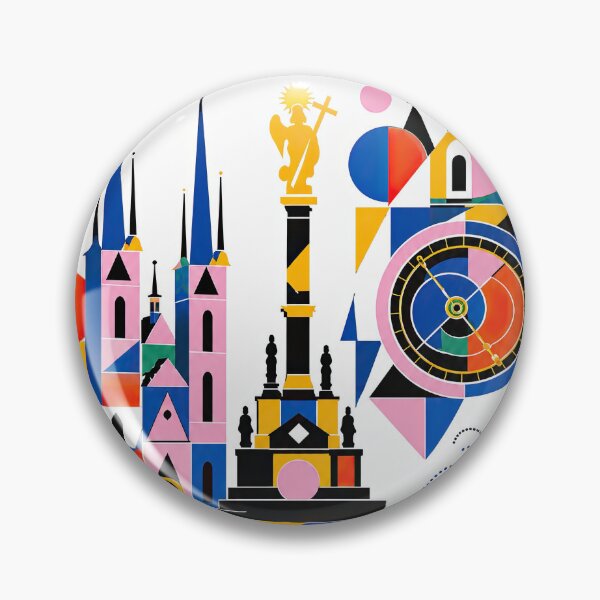 Item preview, Colorful geometric illustration of Olomouc, Czechia featuring hi designed and sold by ckybe.