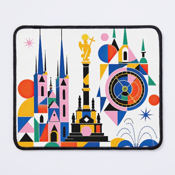 Item preview, Colorful geometric illustration of Olomouc, Czechia featuring hi designed and sold by ckybe.