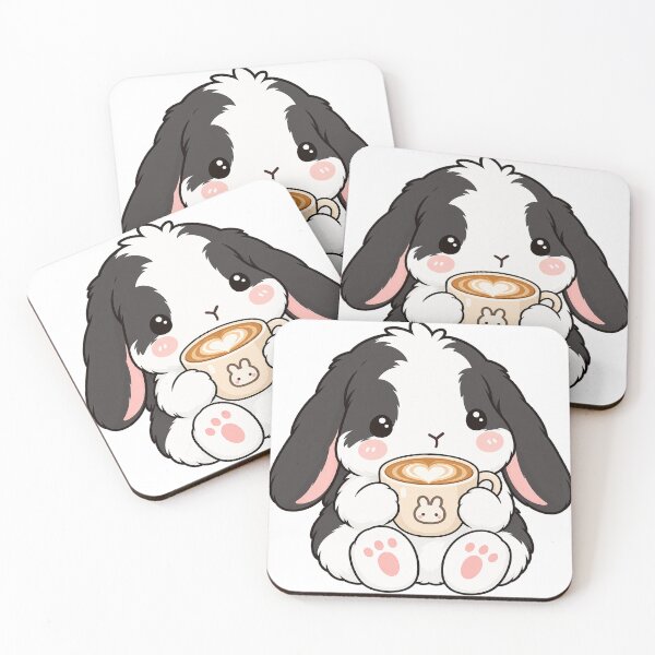 Item preview, Cute Bunny With Coffee Latte Art designed and sold by YnMstudio25.