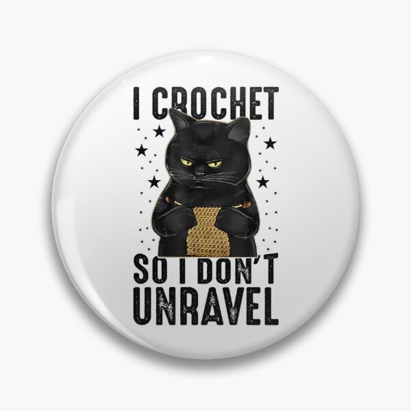 Item preview, Funny Crochet Crocheting Present For Women Crocheter Unravel Vintage Black Cat designed and sold by mismesss.