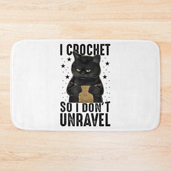 Item preview, Funny Crochet Crocheting Present For Women Crocheter Unravel Vintage Black Cat designed and sold by mismesss.