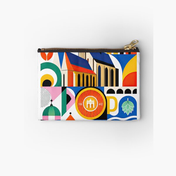 Item preview, Colorful geometric poster featuring historic church architecture designed and sold by ckybe.