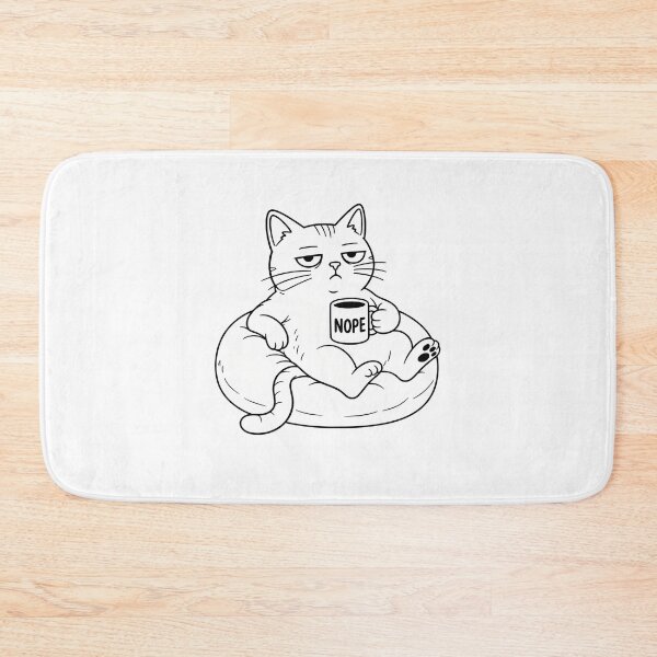 Item preview, Grumpy Cat Nope Mug Line Art Illustration designed and sold by SoyLamderma.