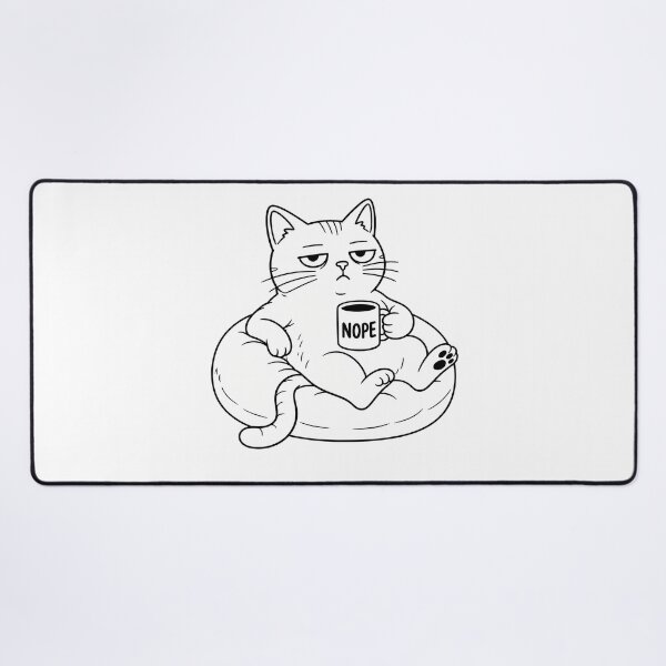 Item preview, Grumpy Cat Nope Mug Line Art Illustration designed and sold by SoyLamderma.