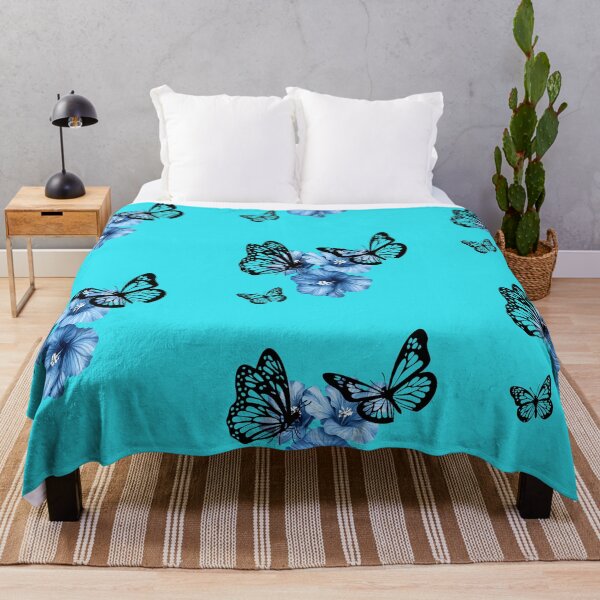 Item preview, Butterflies And Blue Flowers designed and sold by Everlumias.