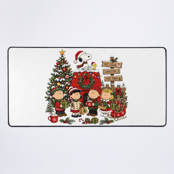 Item preview, Peanuts Christmas Scene Snoopy Charlie Brown Festive  designed and sold by Odd-Rainbow-Ink.