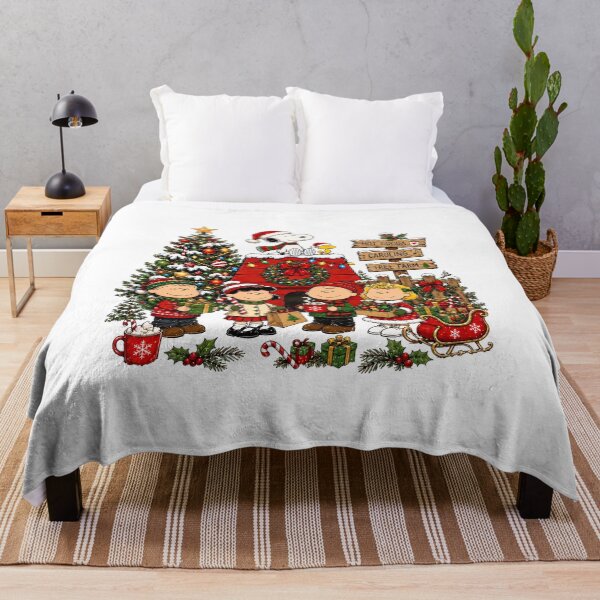 Item preview, Peanuts Christmas Scene Snoopy Charlie Brown Festive  designed and sold by Odd-Rainbow-Ink.